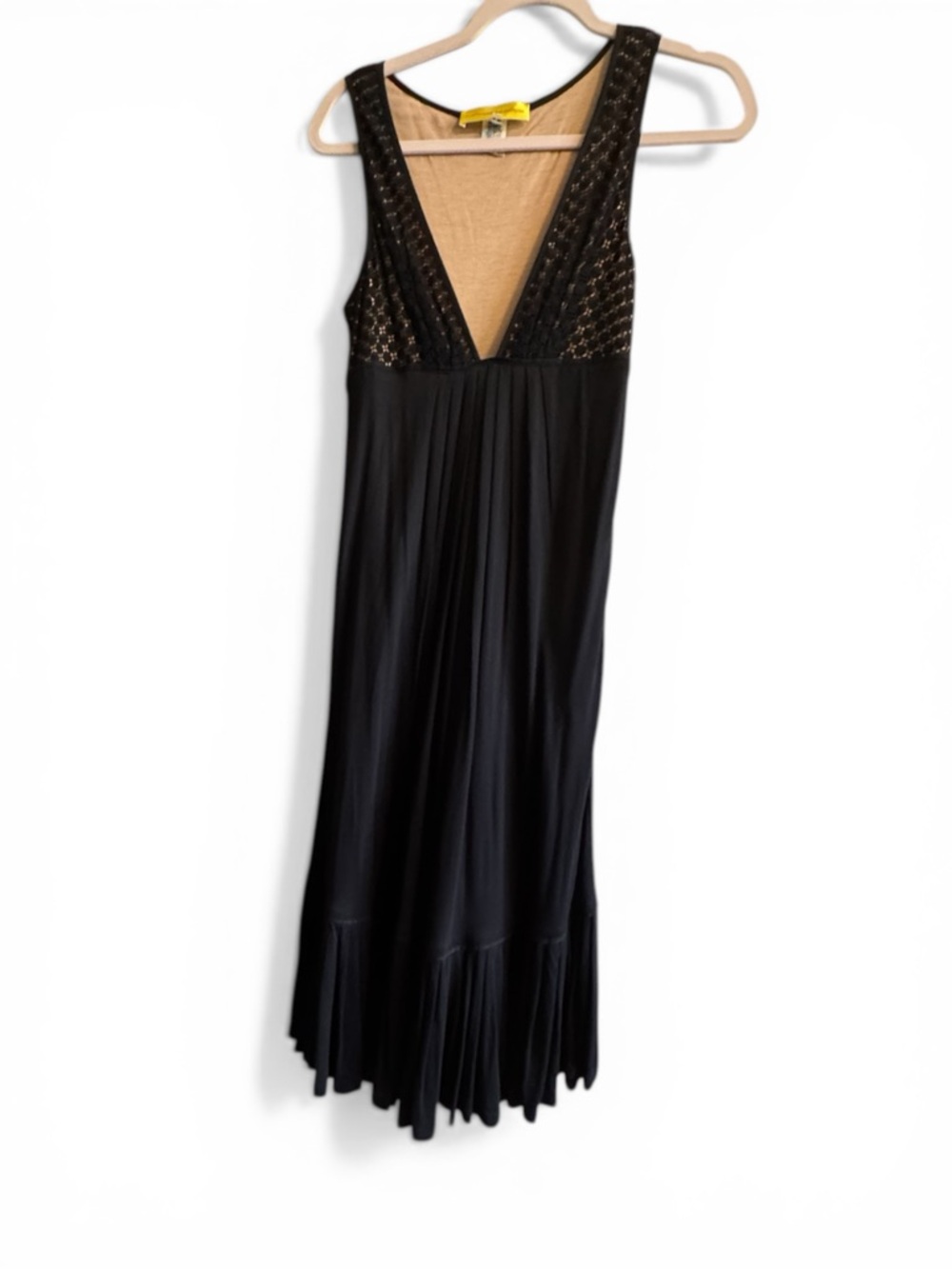 Catherine Malandrino Black Sleeveless V‑Neck Maxi Dress